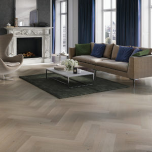SAGA Fiskebensparkett - Herringbone Platinum